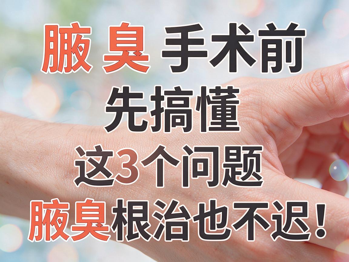 腋臭手术前,先搞懂这3个问题,再谈腋臭根治也不迟! 腋臭手术前,先搞懂这3个问题,再谈腋臭根治也不迟!