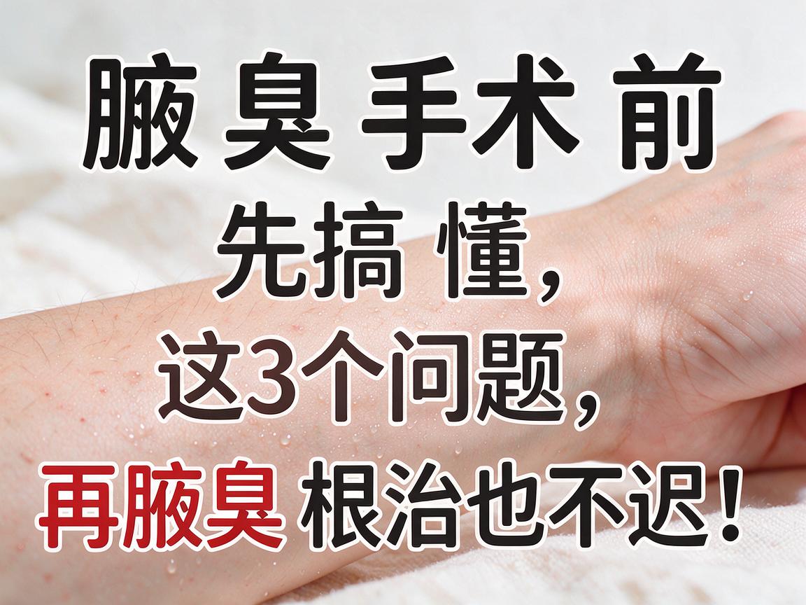 腋臭手术前,先搞懂这3个问题,再谈腋臭根治也不迟! 腋臭手术前,先搞懂这3个问题,再谈腋臭根治也不迟!