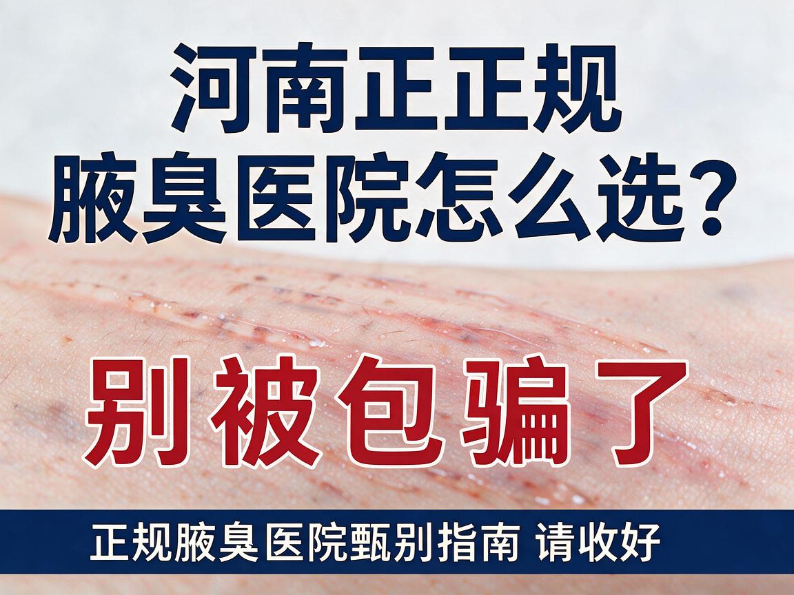 河南正规腋臭医院怎么选？别被包装骗了，这份正规腋臭医院甄别指南请收好