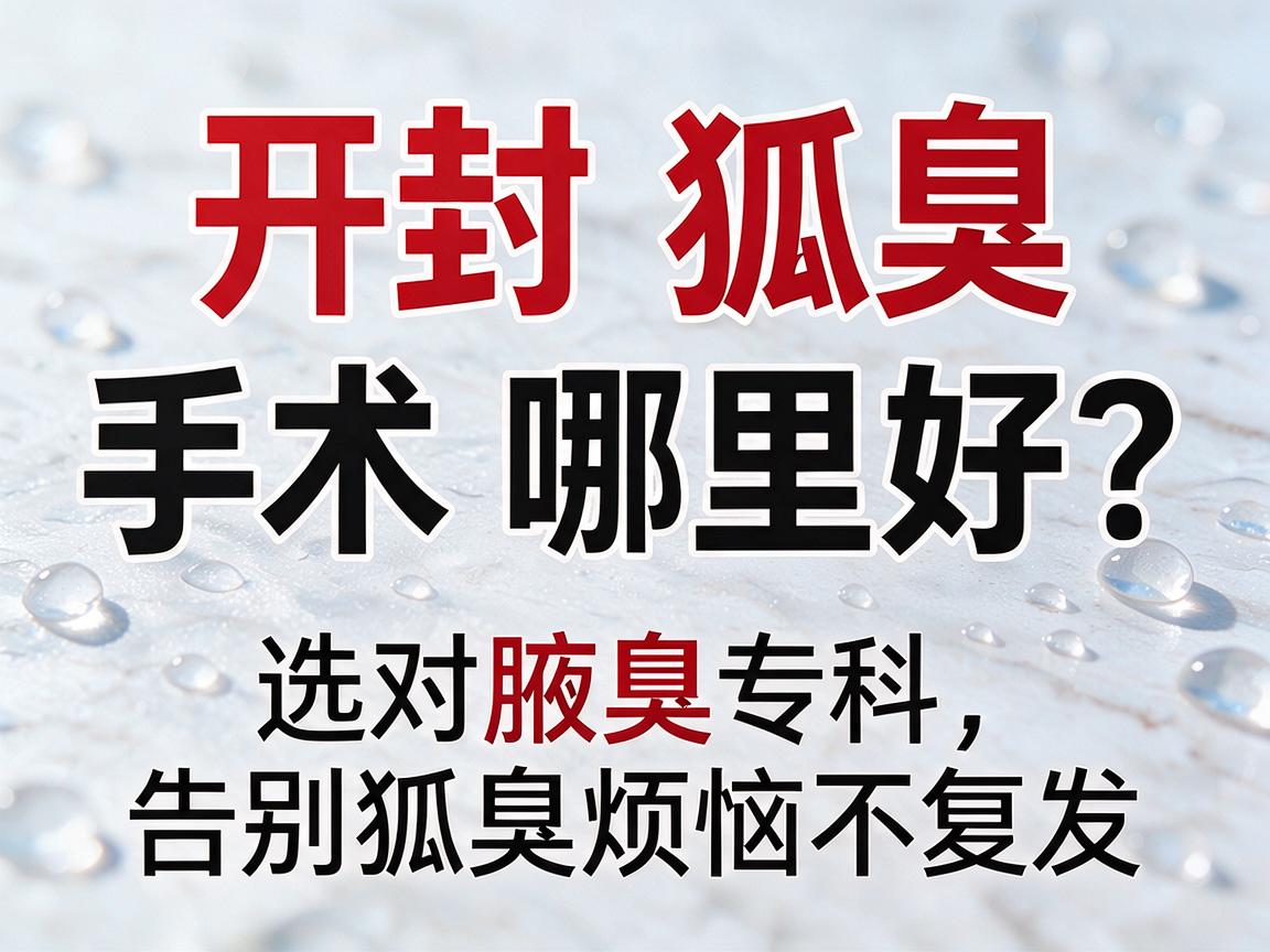 开封狐臭手术哪里好?选对腋臭专科,告别狐臭烦恼不复发 开封狐臭手术哪里好?选对腋臭专科,告别狐臭烦恼不复发