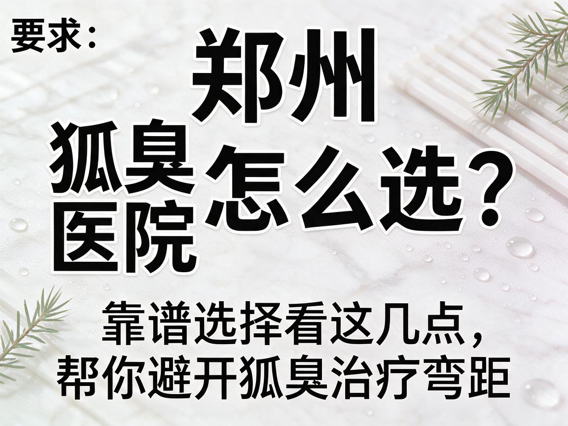 郑州狐臭医院怎么选?靠谱选择看这几点,帮你避开狐臭治疗弯路 郑州狐臭医院怎么选?靠谱选择看这几点,帮你避开狐臭治疗弯路