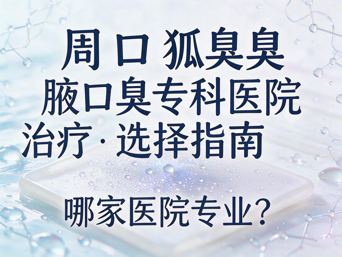 周口狐臭治疗哪家医院专业？周口腋臭专科医院选择指南