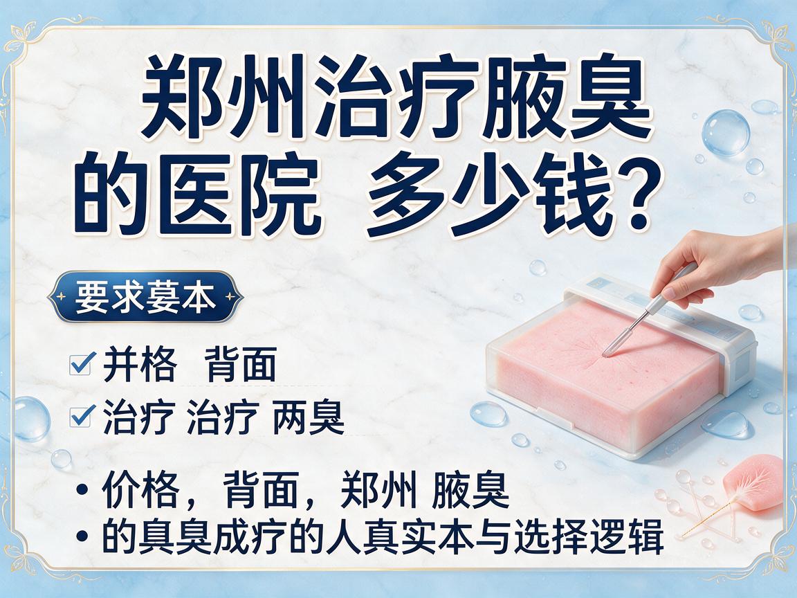郑州治疗腋臭的医院多少钱?价格背后,郑州腋臭治疗的真实成本与选择逻辑 郑州治疗腋臭的医院多少钱?价格背后,郑州腋臭治疗的真实成本与选择逻辑