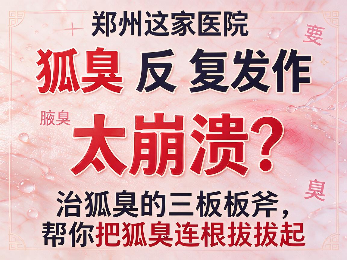 狐臭反复发作太崩溃?郑州这家医院治狐臭的三板斧,帮你把狐臭连根拔起 狐臭反复发作太崩溃?郑州这家医院治狐臭的三板斧,帮你把狐臭连根拔起