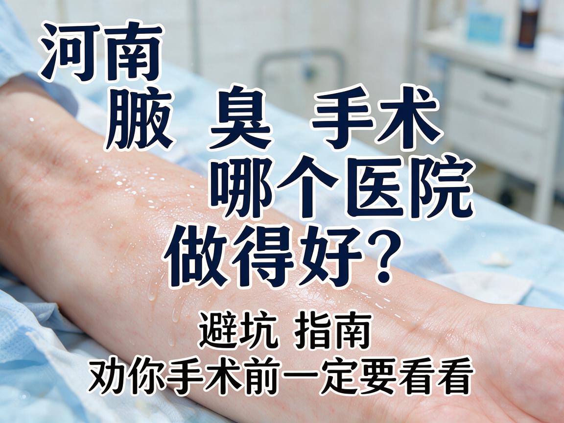 河南腋臭手术哪个医院做得好?这份避坑指南,劝你手术前一定要看 河南腋臭手术哪个医院做得好?这份避坑指南,劝你手术前一定要看