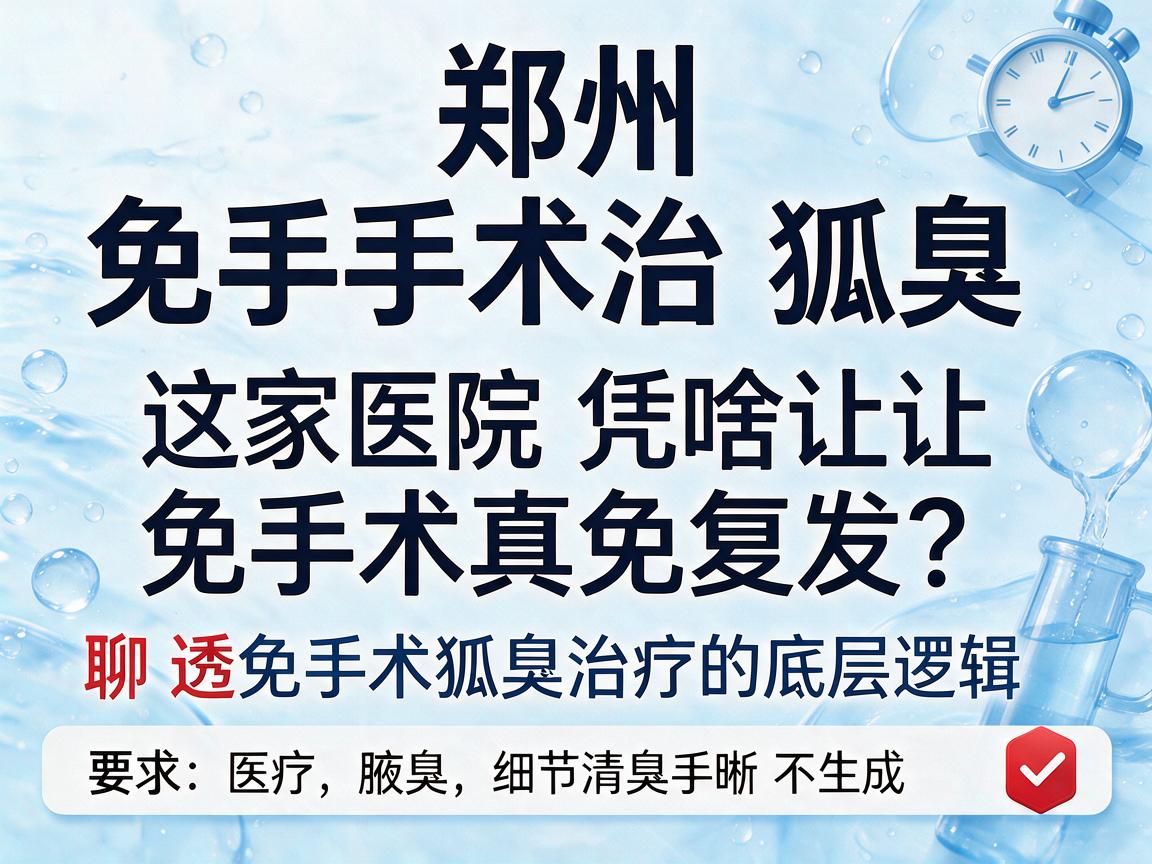 郑州免手术治狐臭,这家医院凭啥让免手术真免复发?聊透免手术狐臭治疗的底层逻辑
开头 郑州免手术治狐臭,这家医院凭啥让免手术真免复发?聊透免手术狐臭治疗的底层逻辑
开头