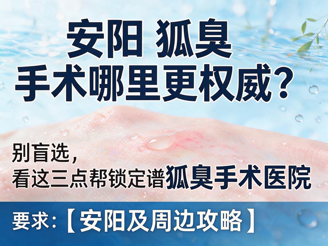 安阳狐臭手术哪里更权威?别盲选,看这三点帮你锁定靠谱狐臭手术医院(安阳及周边攻略) 安阳狐臭手术哪里更权威?别盲选,看这三点帮你锁定靠谱狐臭手术医院(安阳及周边攻略)