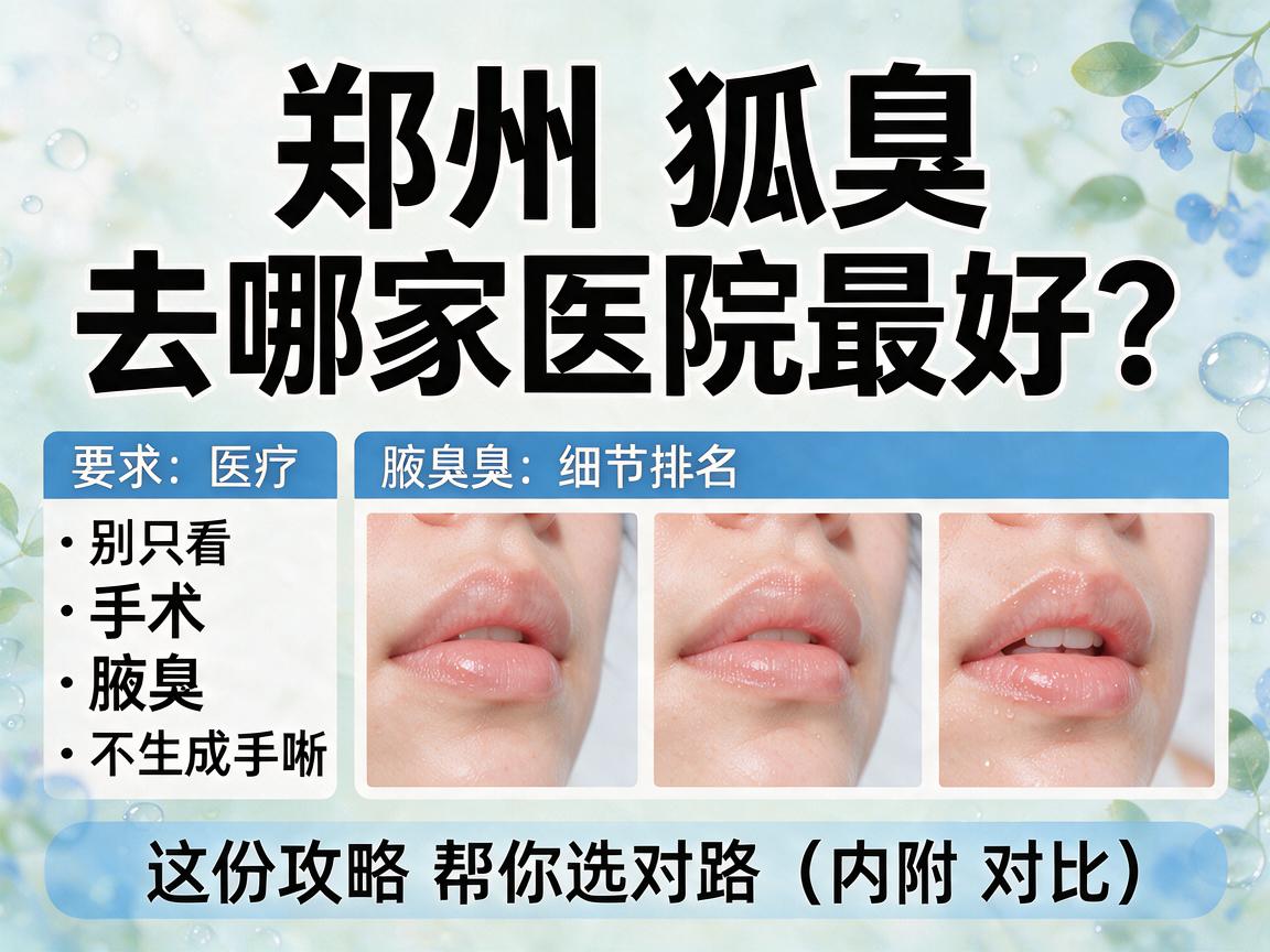 郑州狐臭手术去哪家医院最好?别只看排名,这份攻略帮你选对路(内附对比) 郑州狐臭手术去哪家医院最好?别只看排名,这份攻略帮你选对路(内附对比)