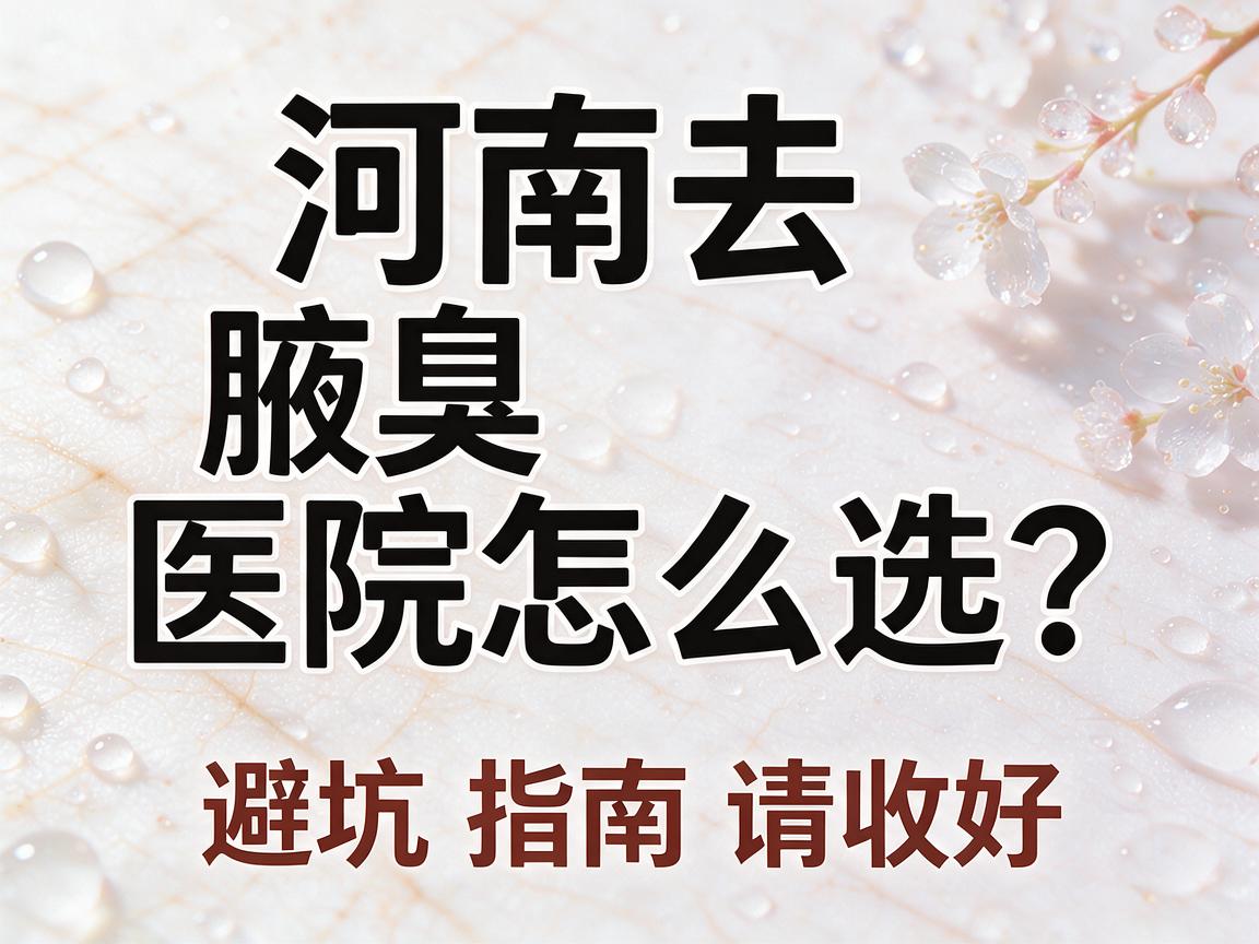 河南去腋臭医院怎么选?河南去腋臭医院这份避坑指南请收好 河南去腋臭医院怎么选?河南去腋臭医院这份避坑指南请收好