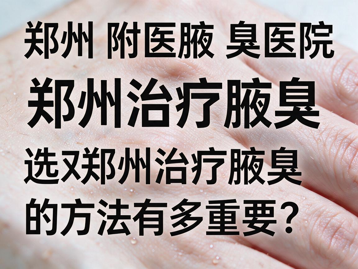 郑州附医腋臭医院，郑州治疗腋臭，选对郑州治疗腋臭的方法有多重要？