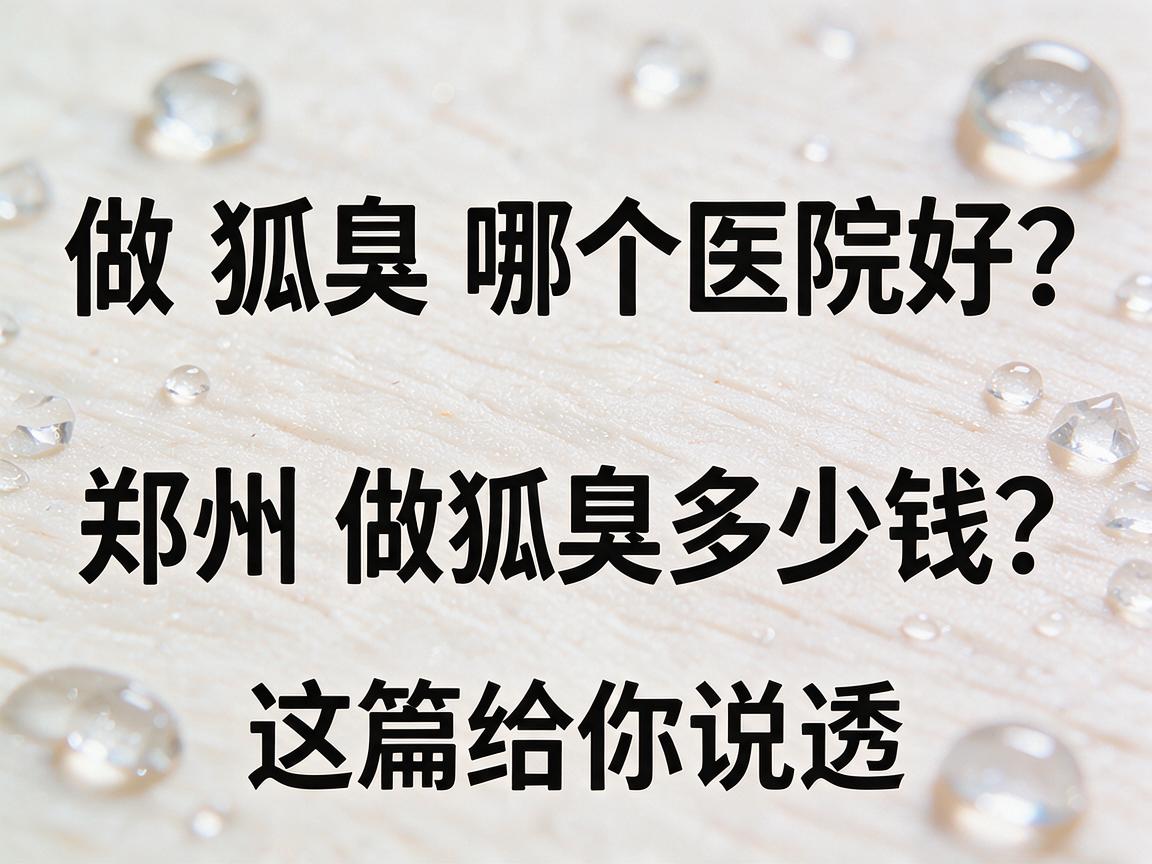 郑州做狐臭哪个医院好?郑州做狐臭多少钱?这篇给你说透 郑州做狐臭哪个医院好?郑州做狐臭多少钱?这篇给你说透