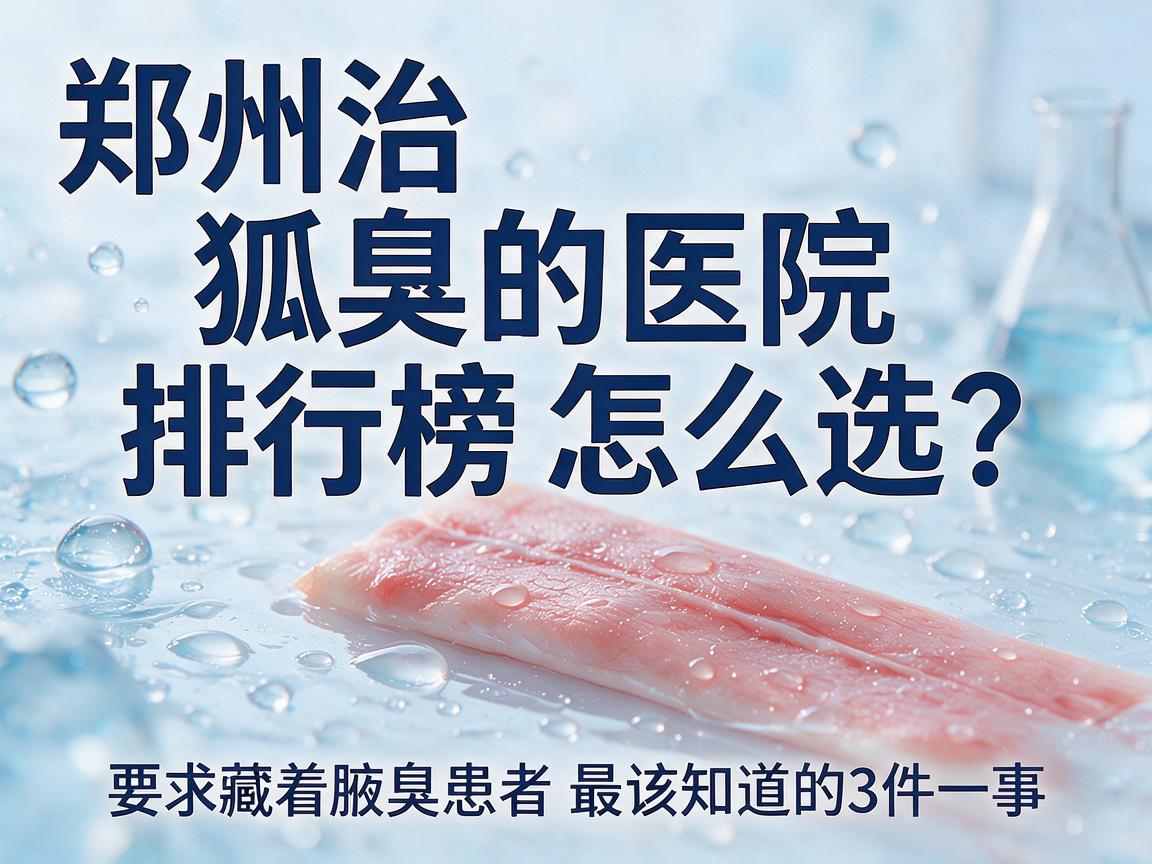 郑州治狐臭的医院排行榜怎么选？这份郑州治狐臭的医院排行榜背后，藏着腋臭患者最该知道的3件事