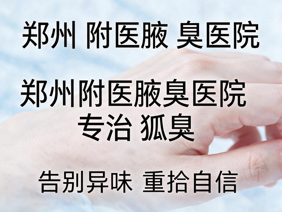 郑州附医腋臭医院，郑州附医腋臭医院专治狐臭，告别异味重拾自信