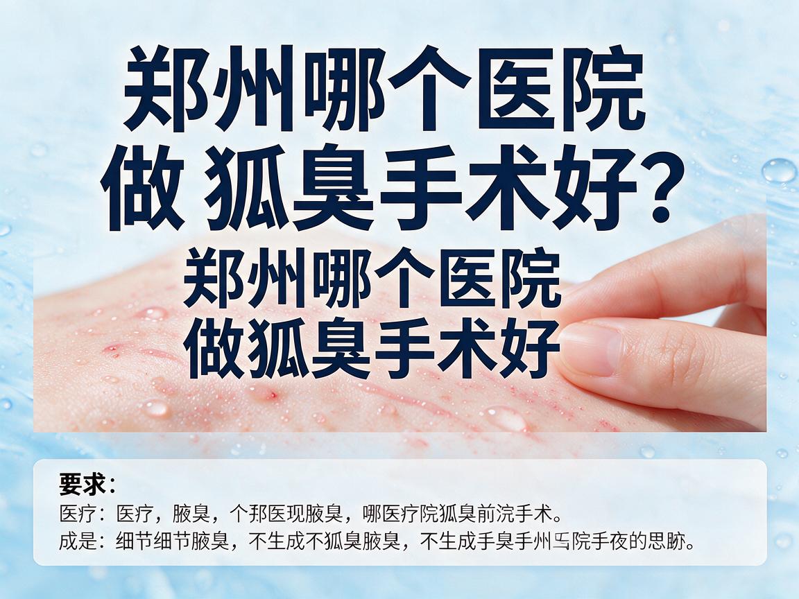 郑州哪个医院做狐臭手术好？聊聊郑州哪个医院做狐臭手术好的选择思路
