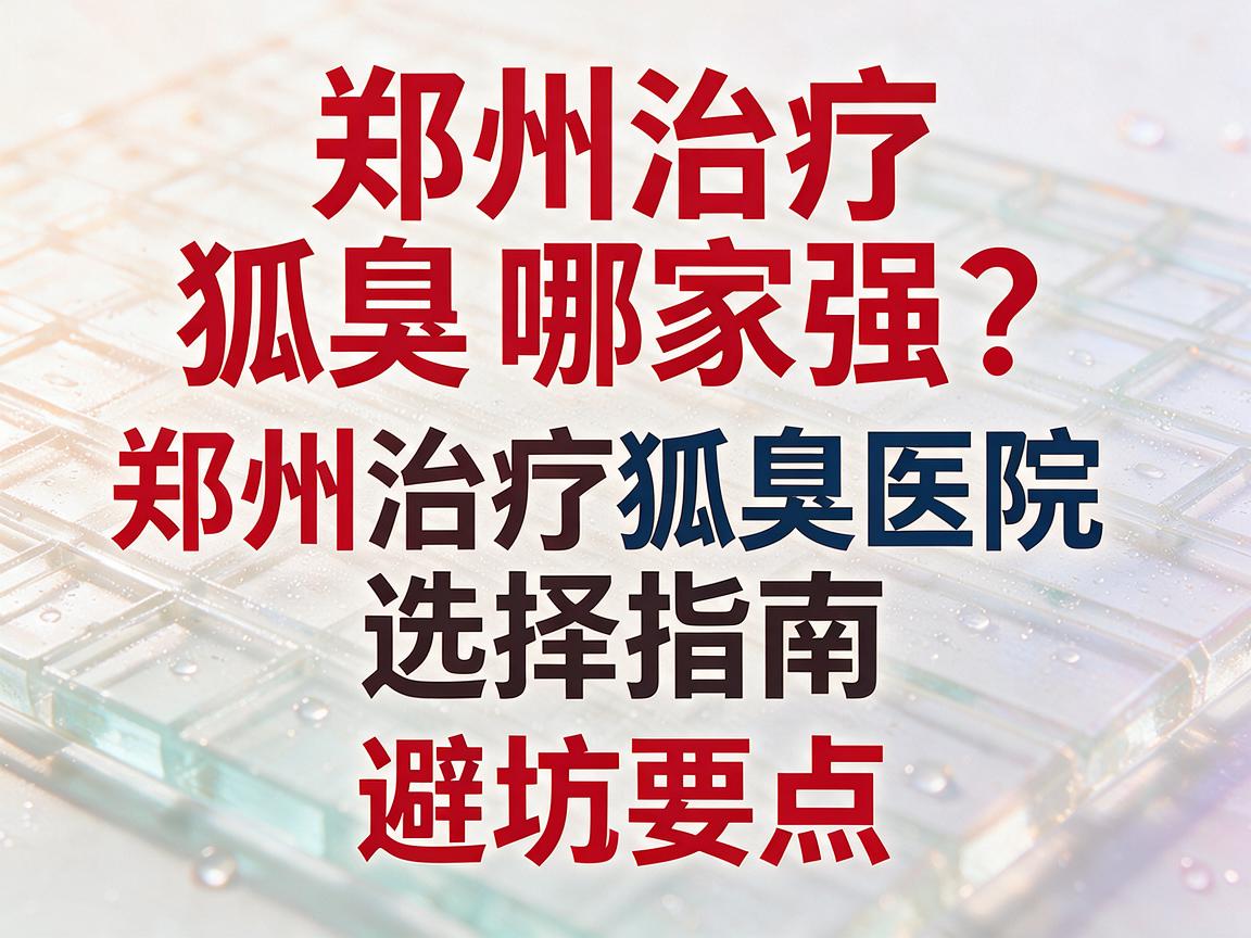 郑州治疗狐臭哪家强?郑州治疗狐臭医院选择指南与避坑要点 郑州治疗狐臭哪家强?郑州治疗狐臭医院选择指南与避坑要点