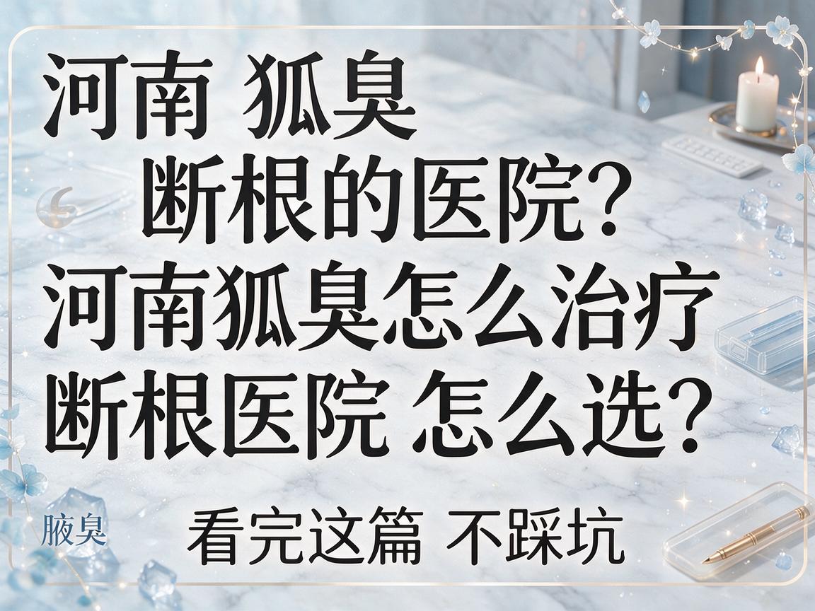 河南狐臭怎么治疗断根的医院?河南狐臭怎么治疗断根的医院怎么选?看完这篇不踩坑 河南狐臭怎么治疗断根的医院?河南狐臭怎么治疗断根的医院怎么选?看完这篇不踩坑