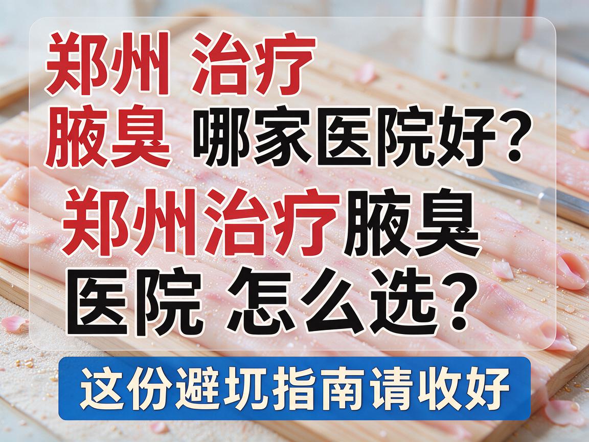 郑州治疗腋臭哪家医院好？郑州治疗腋臭医院怎么选？这份避坑指南请收好
