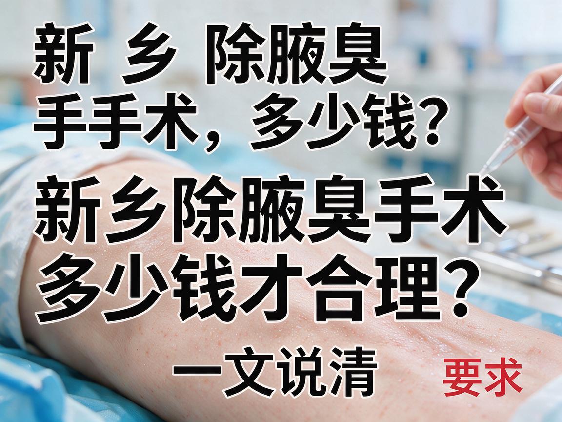 新乡除腋臭手术多少钱?新乡除腋臭手术多少钱才合理?一文说清 新乡除腋臭手术多少钱?新乡除腋臭手术多少钱才合理?一文说清
