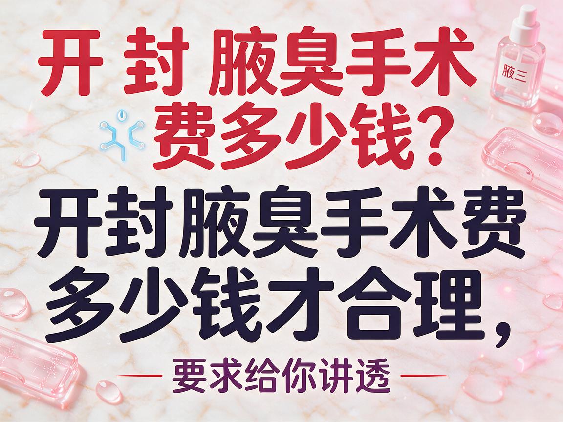 开封腋臭手术费多少钱?开封腋臭手术费多少钱才合理,这篇给你讲透 开封腋臭手术费多少钱?开封腋臭手术费多少钱才合理,这篇给你讲透