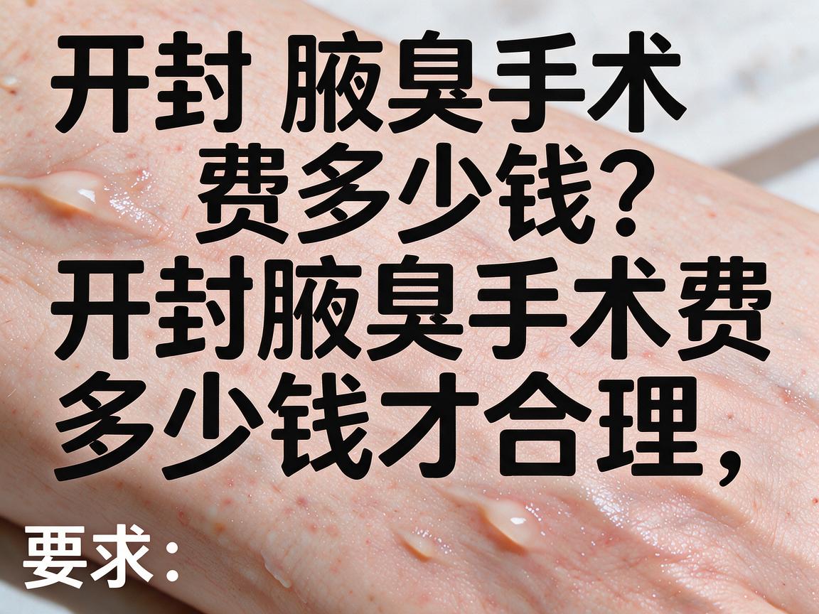 开封腋臭手术费多少钱?开封腋臭手术费多少钱才合理,这篇给你讲透 开封腋臭手术费多少钱?开封腋臭手术费多少钱才合理,这篇给你讲透