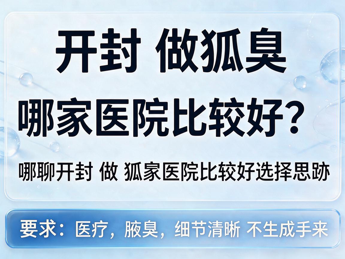 开封做狐臭哪家医院比较好?聊聊开封做狐臭哪家医院比较好的选择思路 开封做狐臭哪家医院比较好?聊聊开封做狐臭哪家医院比较好的选择思路