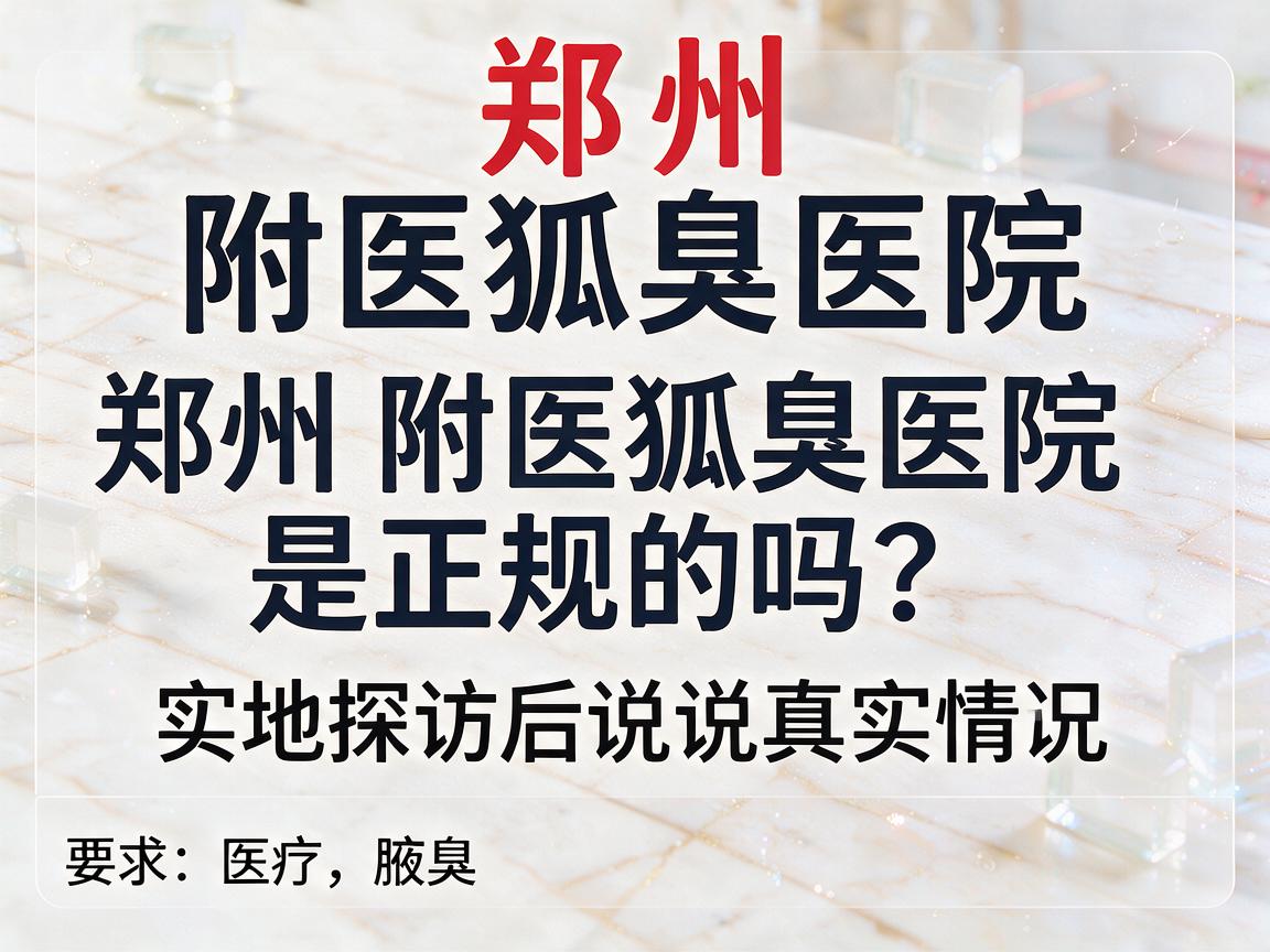 郑州附医狐臭医院是正规的吗?郑州附医狐臭医院是正规的吗?实地探访后说说真实情况 郑州附医狐臭医院是正规的吗?郑州附医狐臭医院是正规的吗?实地探访后说说真实情况