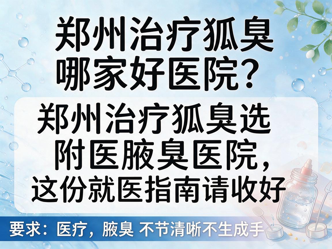 郑州治疗狐臭哪家好医院？郑州治疗狐臭选附医腋臭医院，这份就医指南请收好